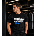 Football Made In America™ — Bold Blue Tee