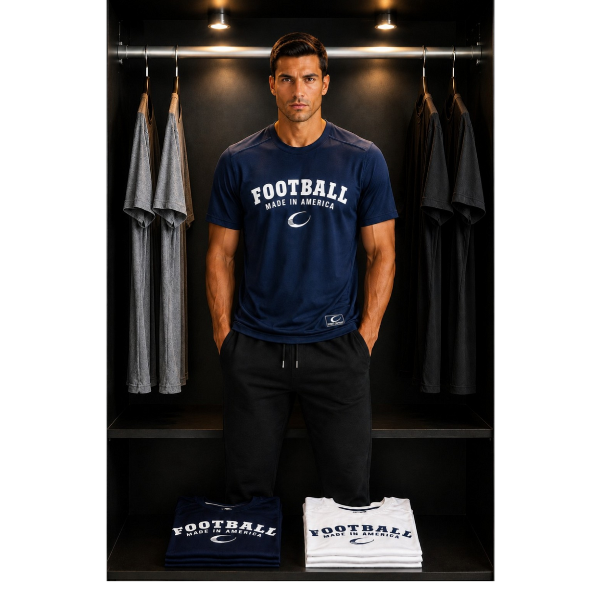 Football Made In America™ Classic Blue Tee