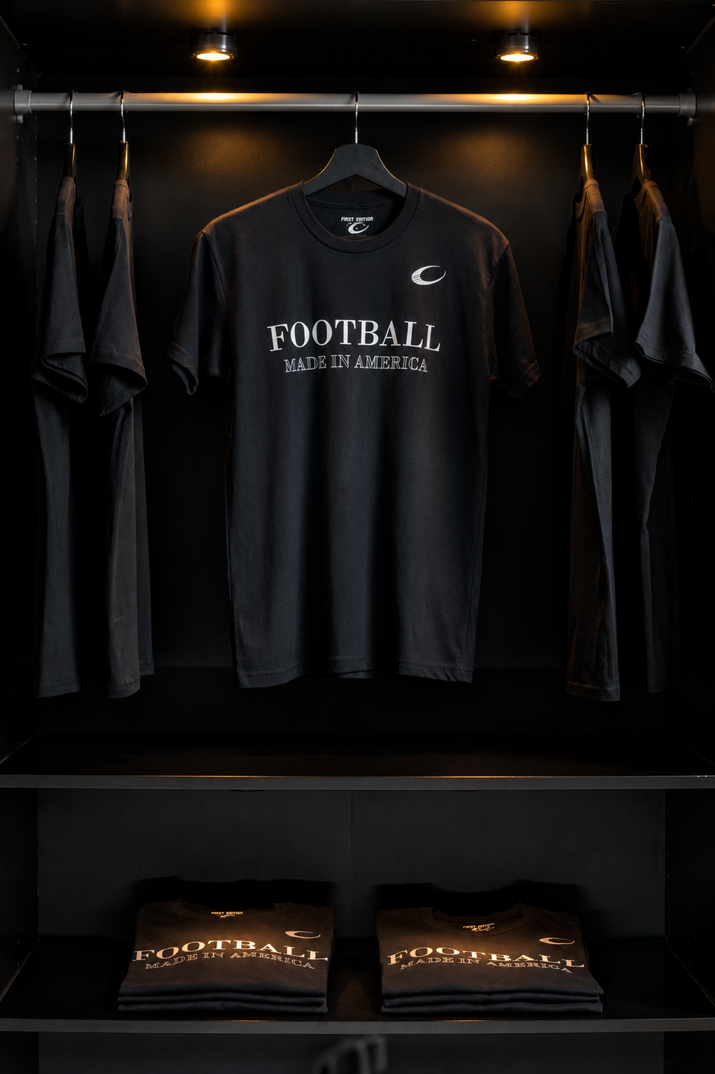 Football Made In America™ Graphite Designer Tee