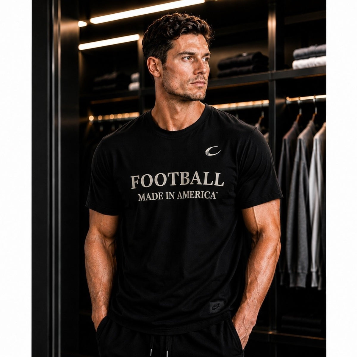 Football Made In America™ Titanium Designer Tee