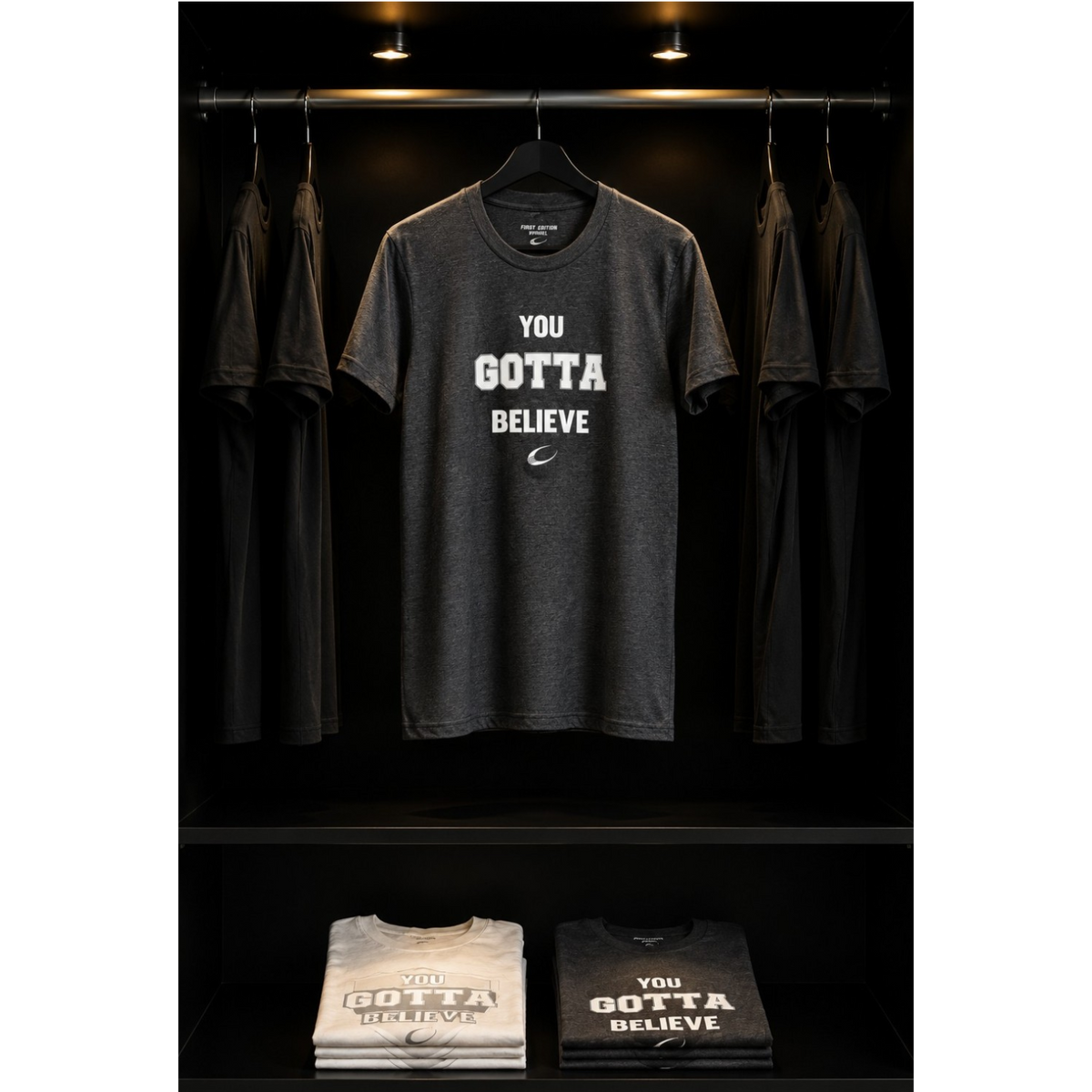 Gotta Believe Black Heather Tee