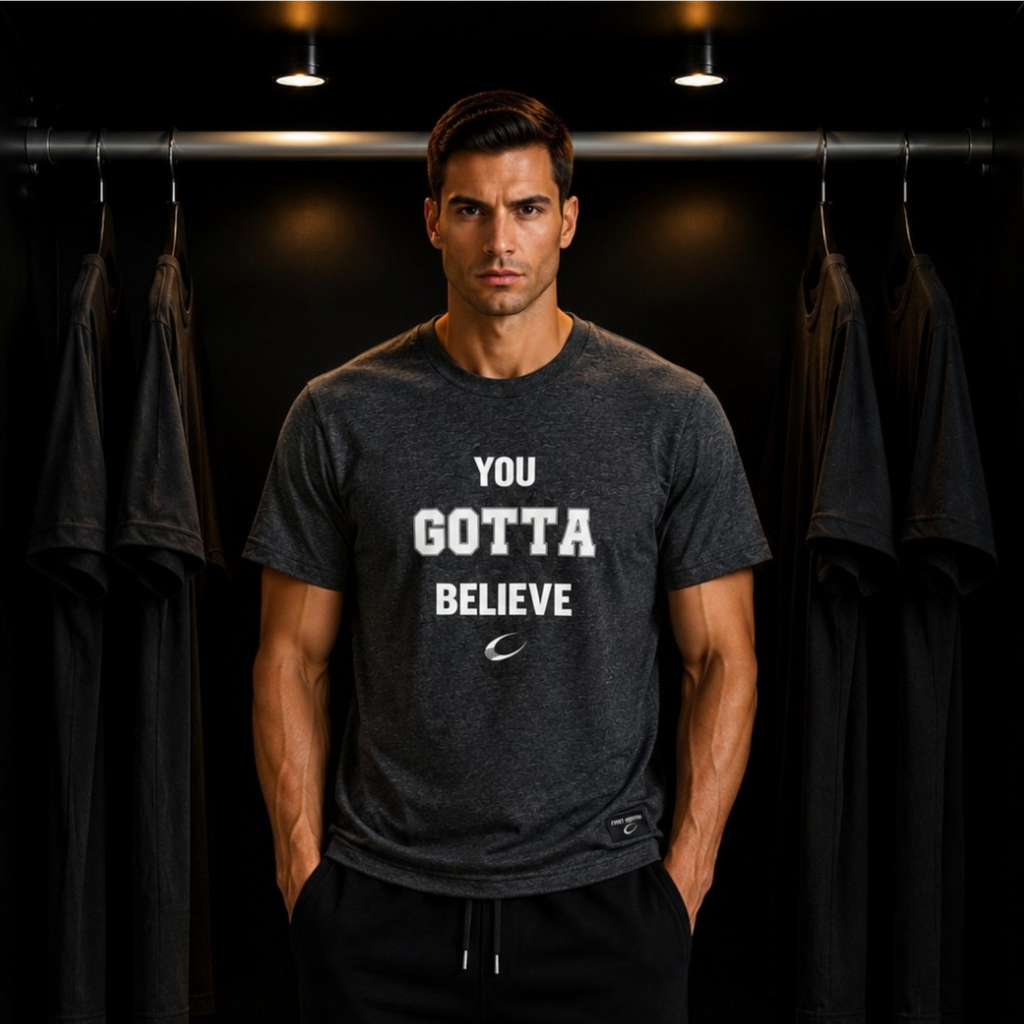 Gotta Believe Black Heather Tee