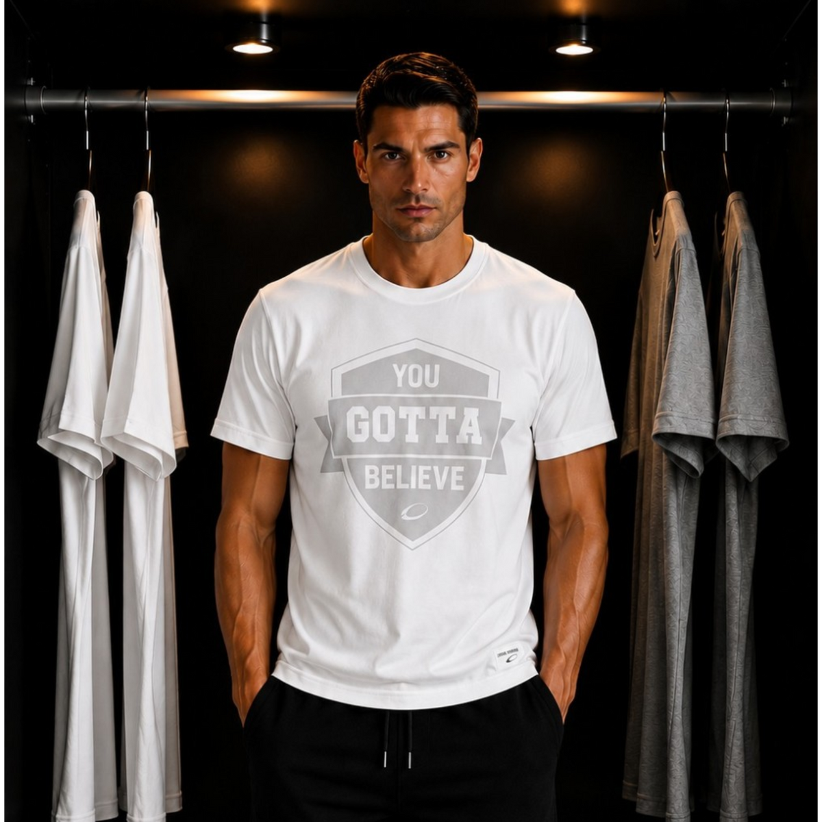 Gotta Believe White Performance Tee