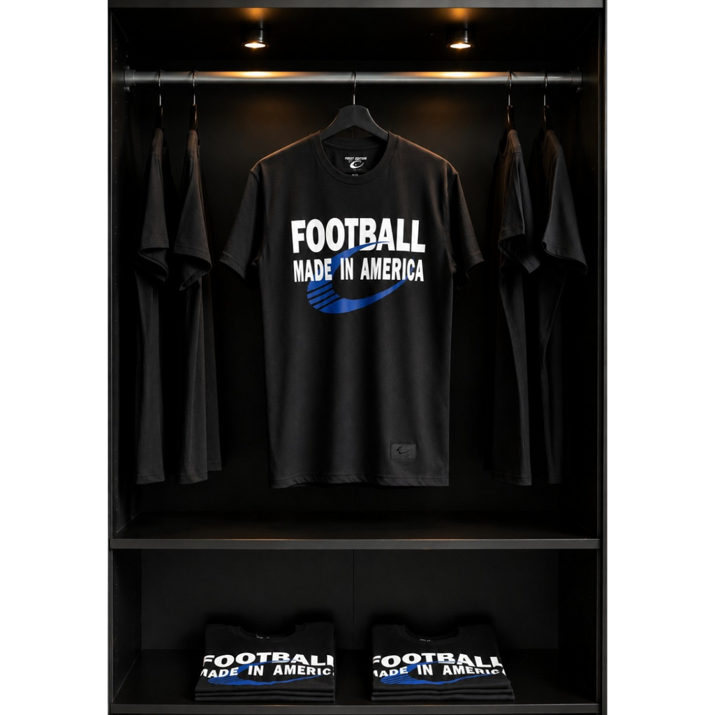 Football Made In America™ — Bold Blue Tee