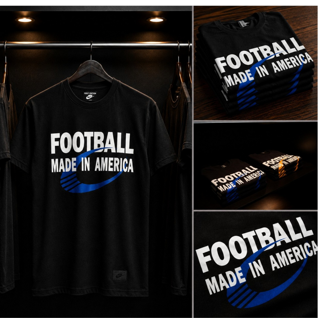 Football Made In America™ — Bold Blue Tee